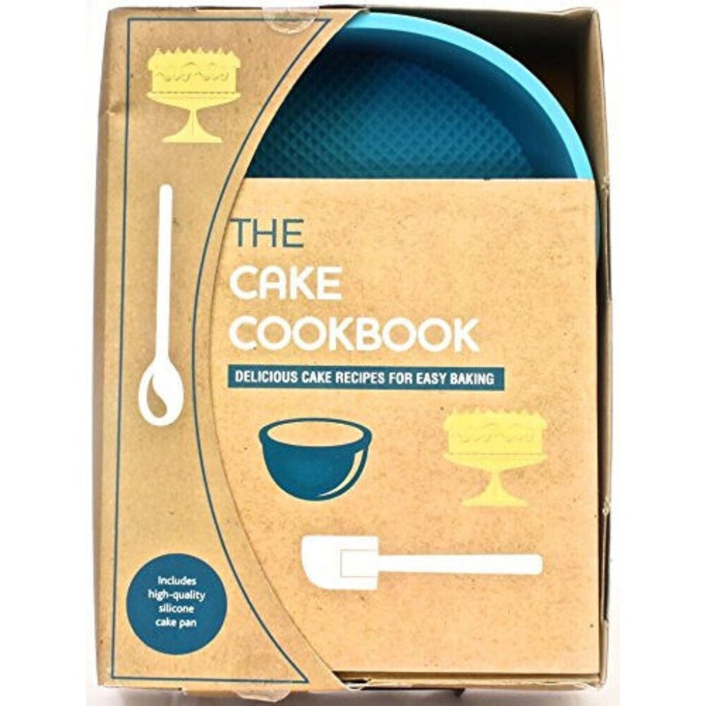 THE CAKE SET -SILICONE CAKE PAN AND CAKE RECIPE BOOK-  Great Gift - NEW